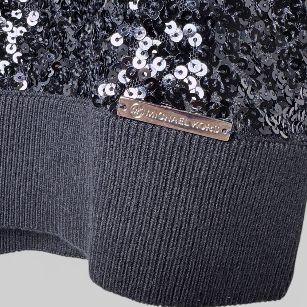 Michael Kors Black Sequin Tank Top Women’s M Summer Date Night - Picture 9 of 14